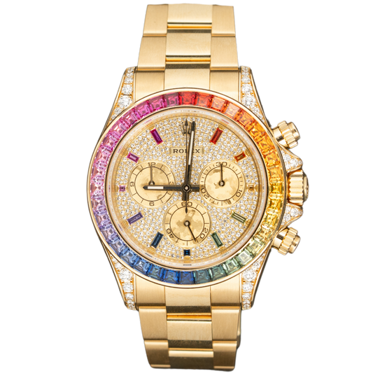Rolex Daytona Ref. 126598RBOW Yellow Gold Diamond Dial Rainbow Pave Dial