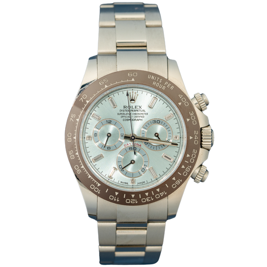 Rolex Daytona Ref. 116506A Platinum Ice Blue Baguette Dial