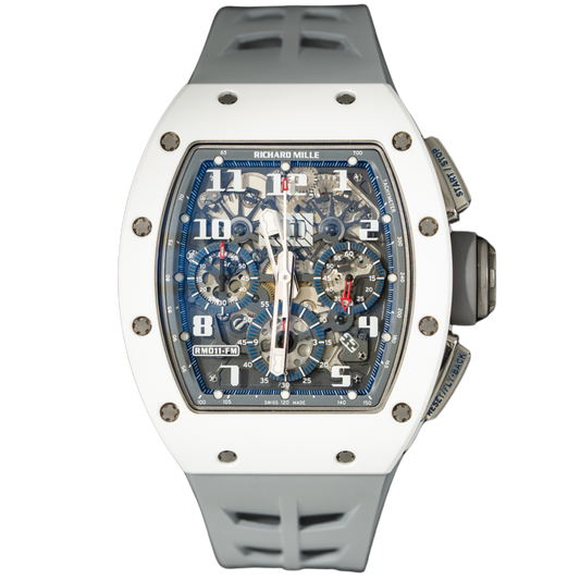 Richard Mille RM011 “St Tropez” White Ceramic NTPT Side Chronograph