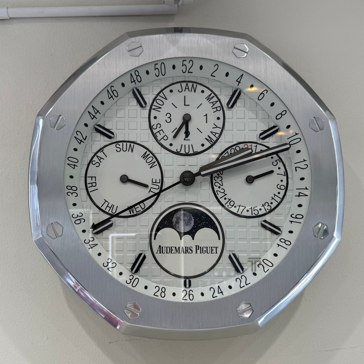 Audemars Piguet Perpetual Calendar Wall Clock White Dial