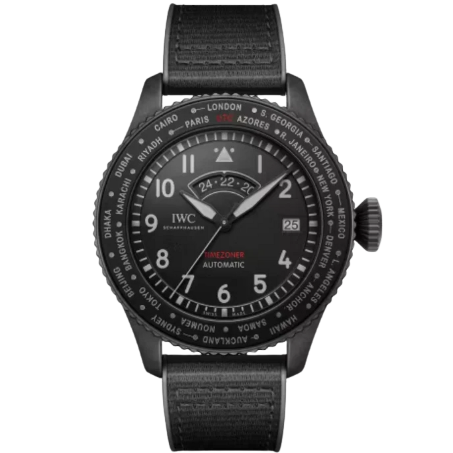 PILOT’S WATCH TIMEZONER TOP GUN 46 MM CERATANIUM® WITH BLACK DIAL