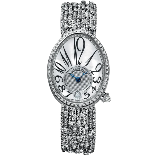 REINE DE NAPLES 8918 36 MM WHITE GOLD WITH MOTHER OF PEARL DIAL