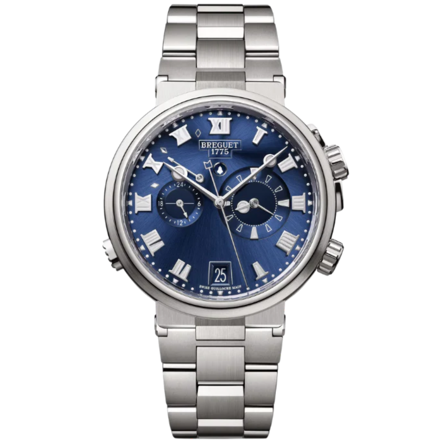 MARINE ALARME MUSICALE 5547 40 MM TITANIUM WITH SUNBURST BLUE DIAL