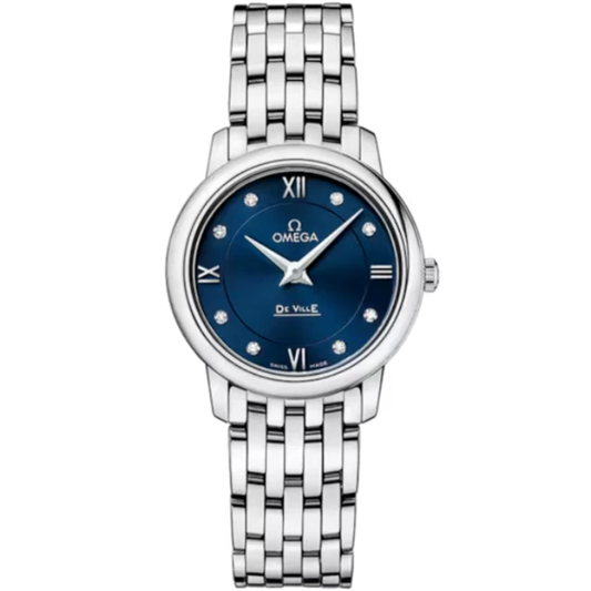 DE VILLE PRESTIGE 27 MM STAINLESS STEEL WITH BLUE DIAL