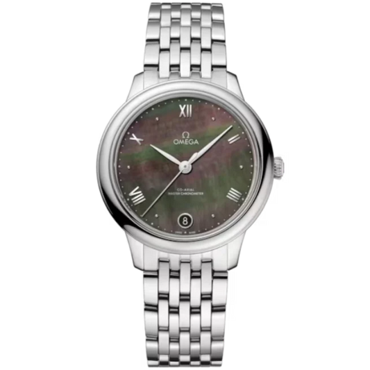 DE VILLE PRESTIGE 34 MM STAINLESS STEEL WITH GREY MOTHER OF PEARL DIAL
