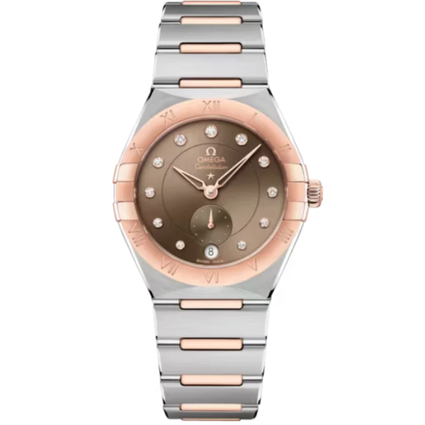 CONSTELLATION 34 MM STAINLESS STEEL - SEDNA™ GOLD WITH BROWN DIAL