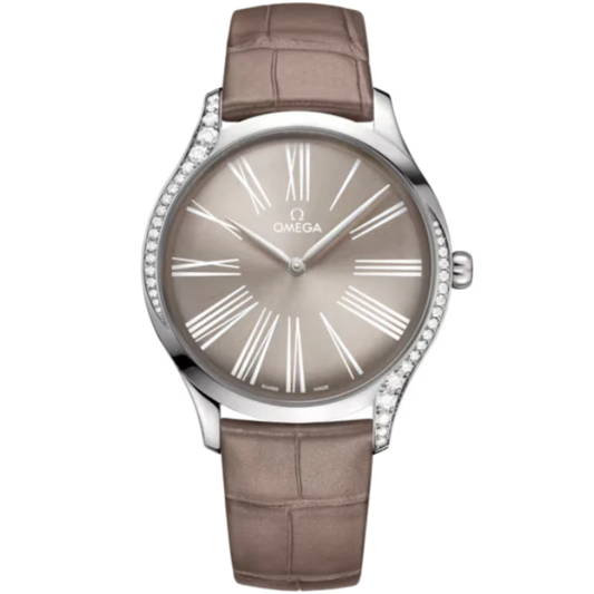 DE VILLE TRÉSOR 39 MM STAINLESS STEEL WITH GREY DIAL