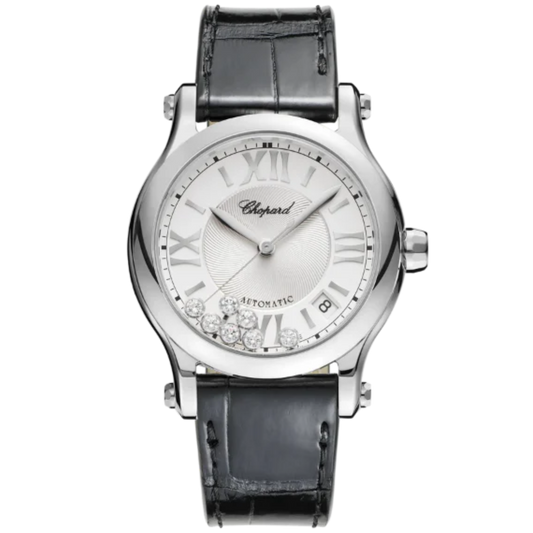 HAPPY SPORT 36 MM LUCENT STEEL™ WITH SILVER DIAL
