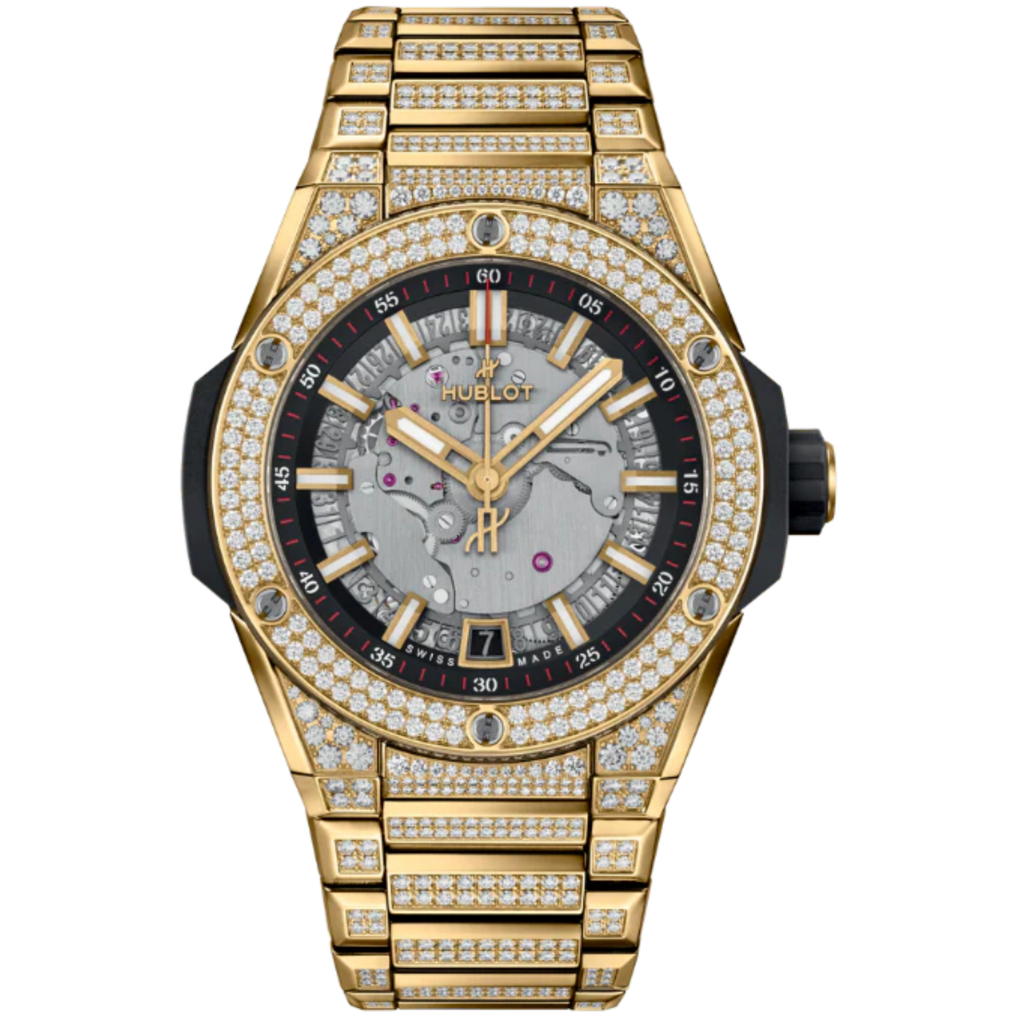 Big Bang 40mm INTEGRATED TIME ONLY YELLOW GOLD PAVÉ
