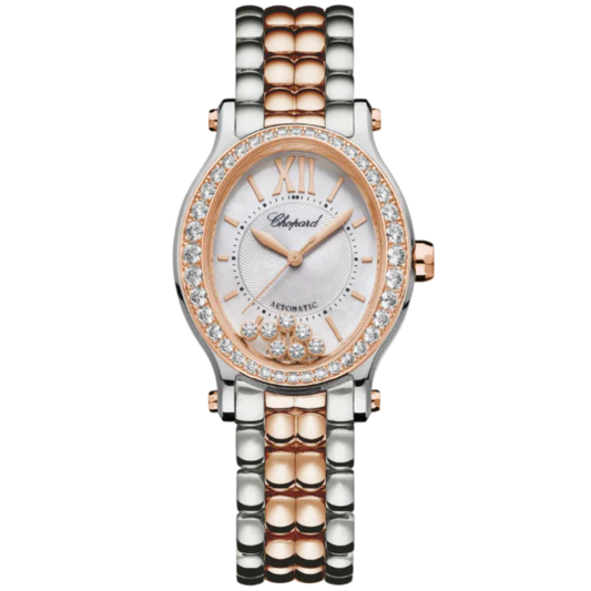HAPPY SPORT 31 MM ETHICAL ROSE GOLD - LUCENT STEEL™ WITH SILVER DIAL
