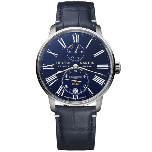 MARINE TORPILLEUR 42 MM STAINLESS STEEL WITH BLUE DIAL