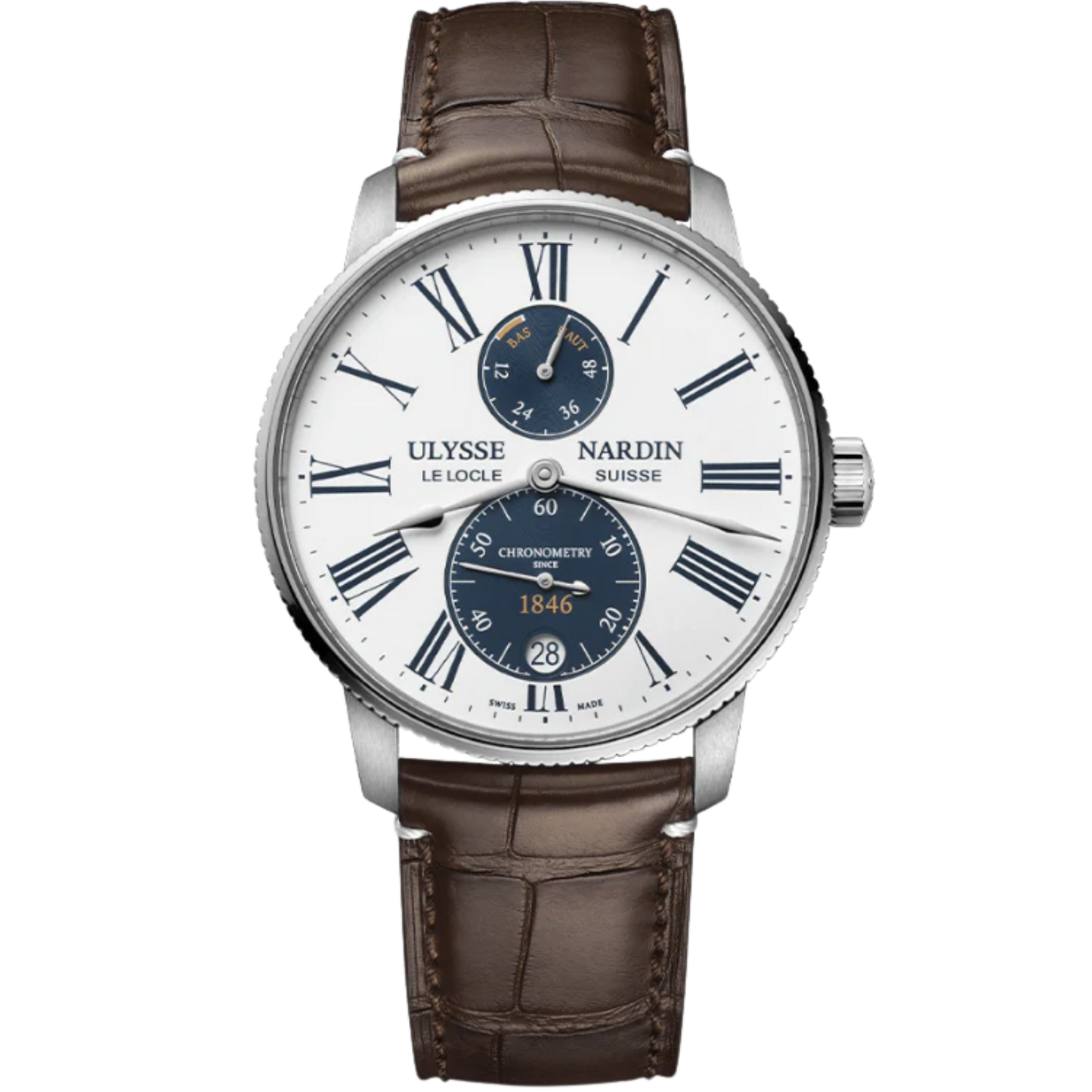 MARINE TORPILLEUR PANDA 42 MM STAINLESS STEEL WITH WHITE DIAL