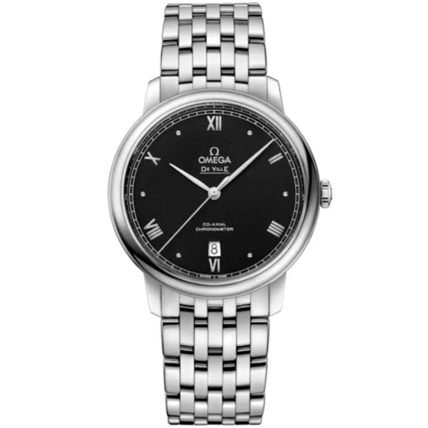 DE VILLE PRESTIGE 39 MM STAINLESS STEEL WITH BLACK DIAL