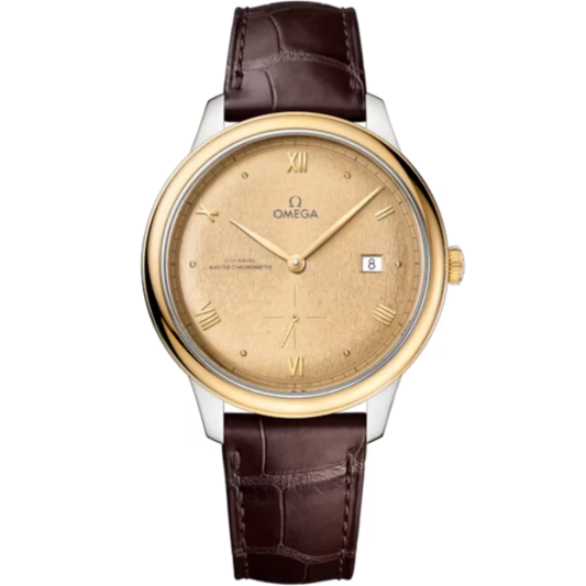 DE VILLE PRESTIGE 41 MM STAINLESS STEEL - YELLOW GOLD WITH YELLOW DIAL