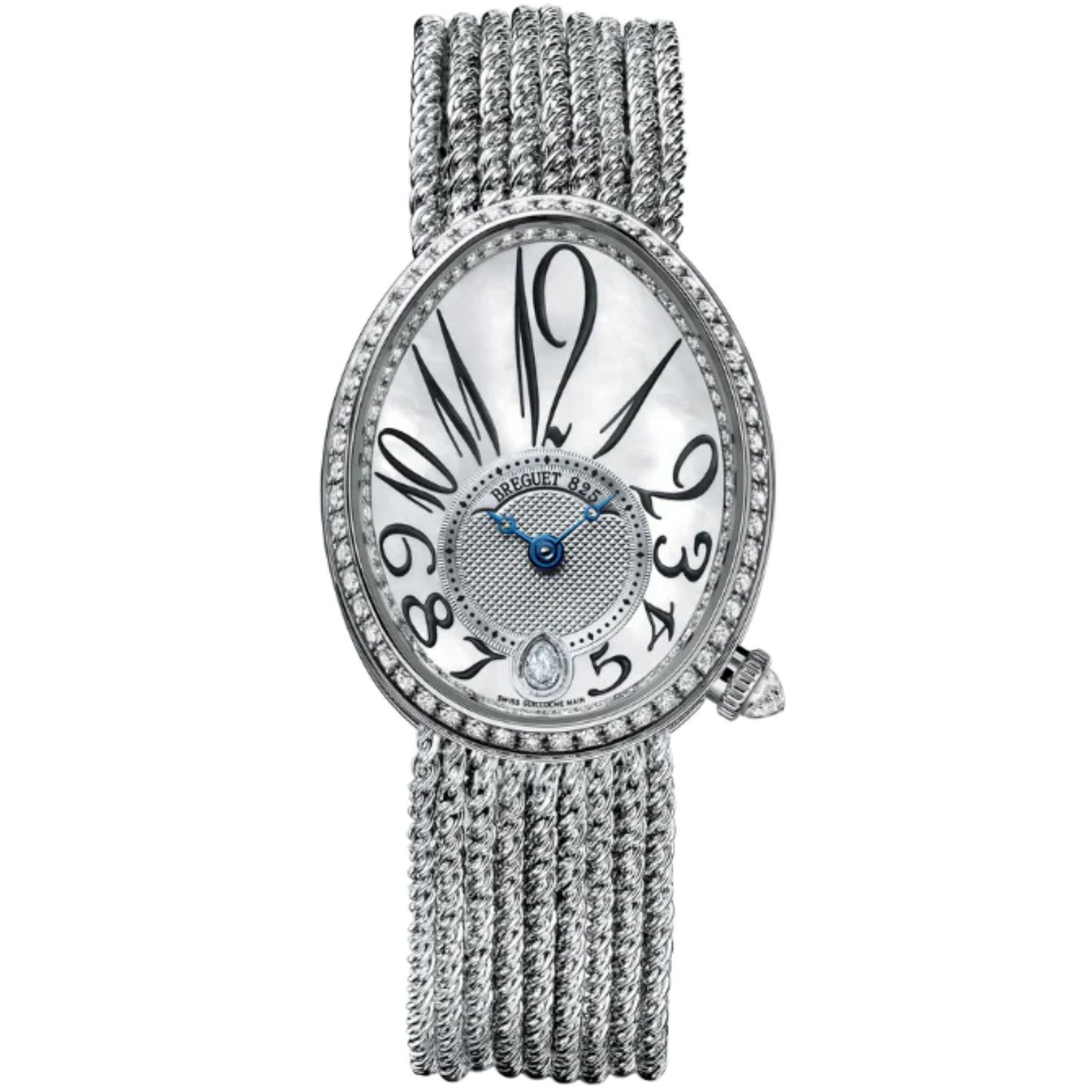 REINE DE NAPLES 8918 36 MM WHITE GOLD WITH MOTHER OF PEARL DIAL