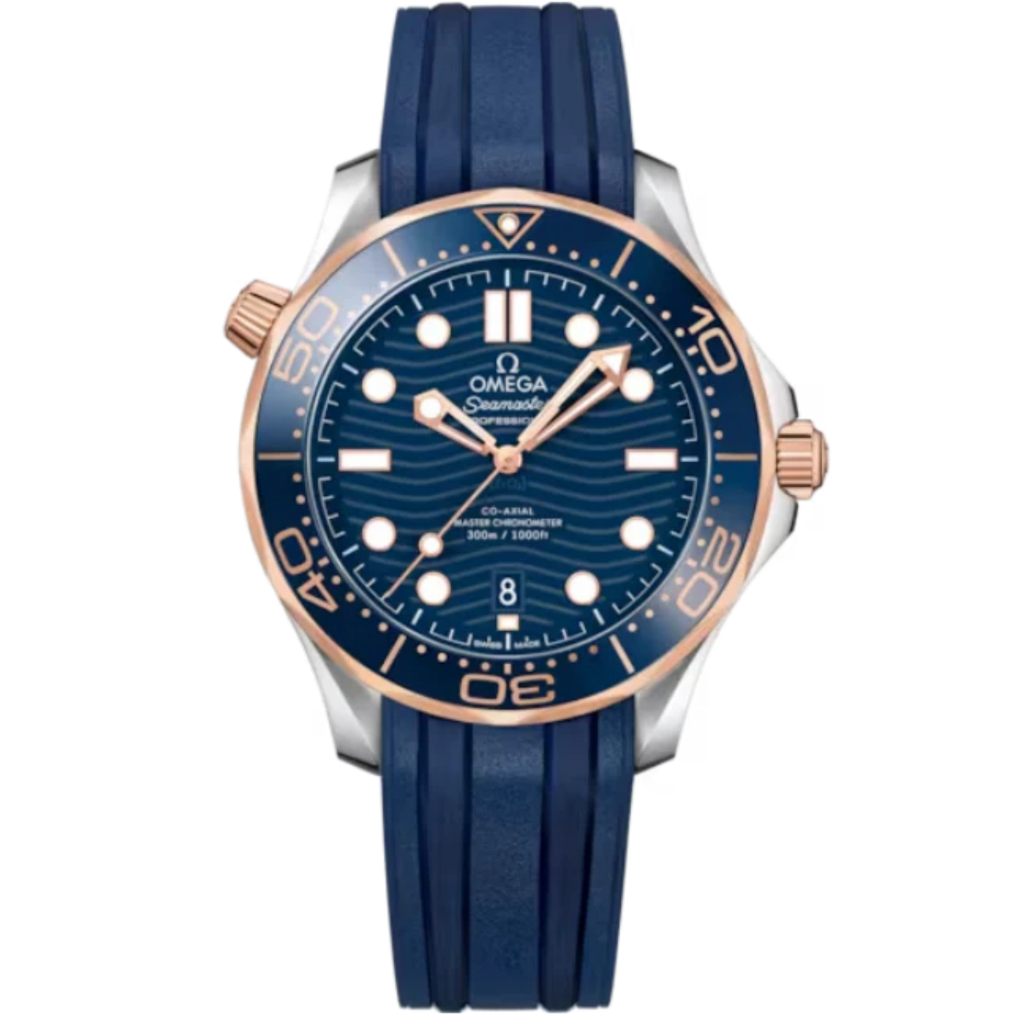 SEAMASTER DIVER 300M 42 MM STAINLESS STEEL - SEDNA™ GOLD WITH BLUE DIAL