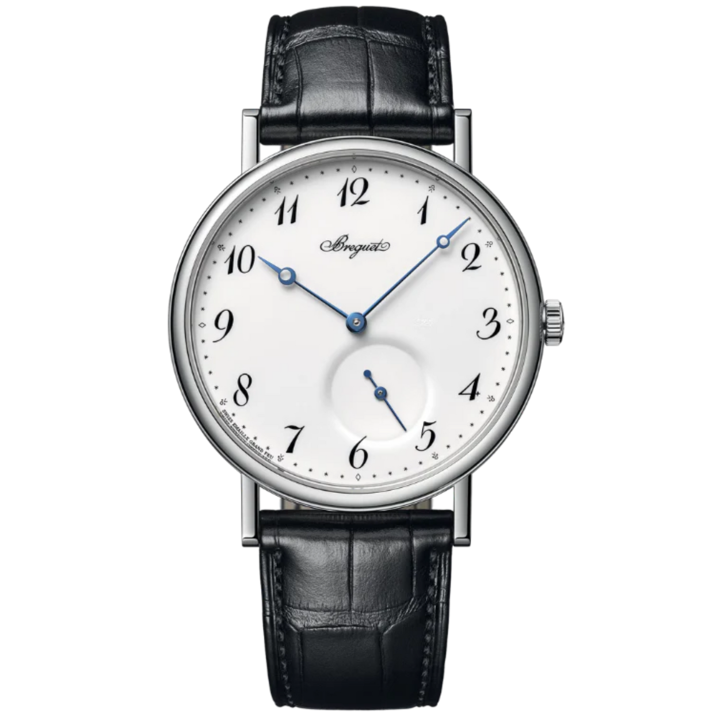 CLASSIQUE 7147 40 MM WHITE GOLD WITH WHITE "GRAND FEU" ENAMEL DIAL