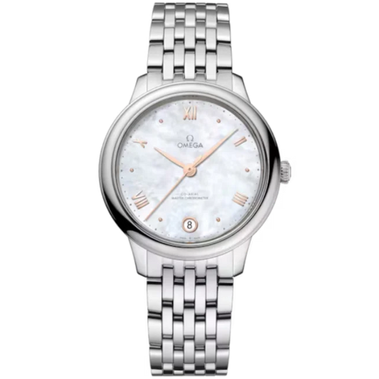DE VILLE PRESTIGE 34 MM STAINLESS STEEL WITH MOTHER OF PEARL DIAL