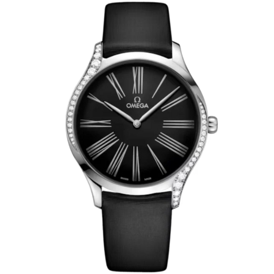 DE VILLE TRÉSOR 39 MM STAINLESS STEEL WITH BLACK DIAL