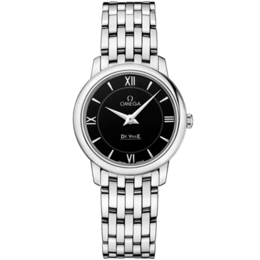 DE VILLE PRESTIGE 27 MM STAINLESS STEEL WITH BLACK DIAL