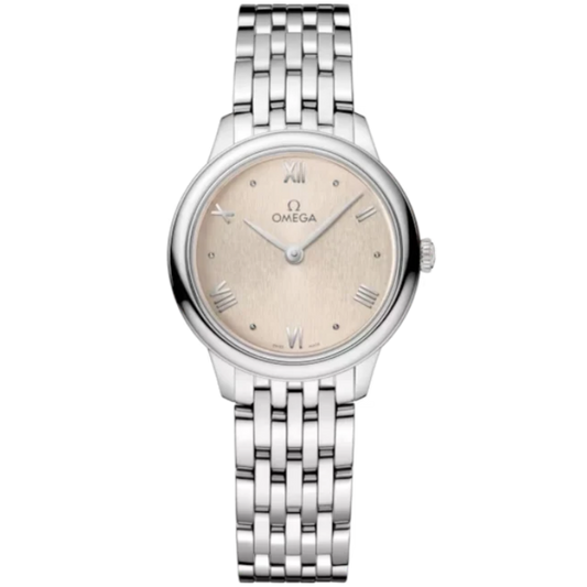 DE VILLE PRESTIGE 27 MM STAINLESS STEEL WITH LINEN DIAL