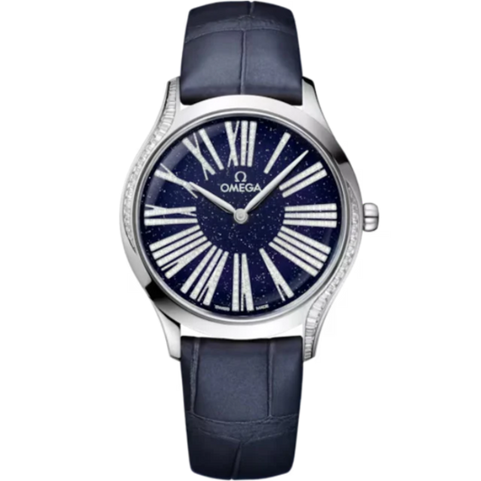 DE VILLE TRÉSOR 36 MM CANOPUS GOLD™ WITH BLUE DIAL
