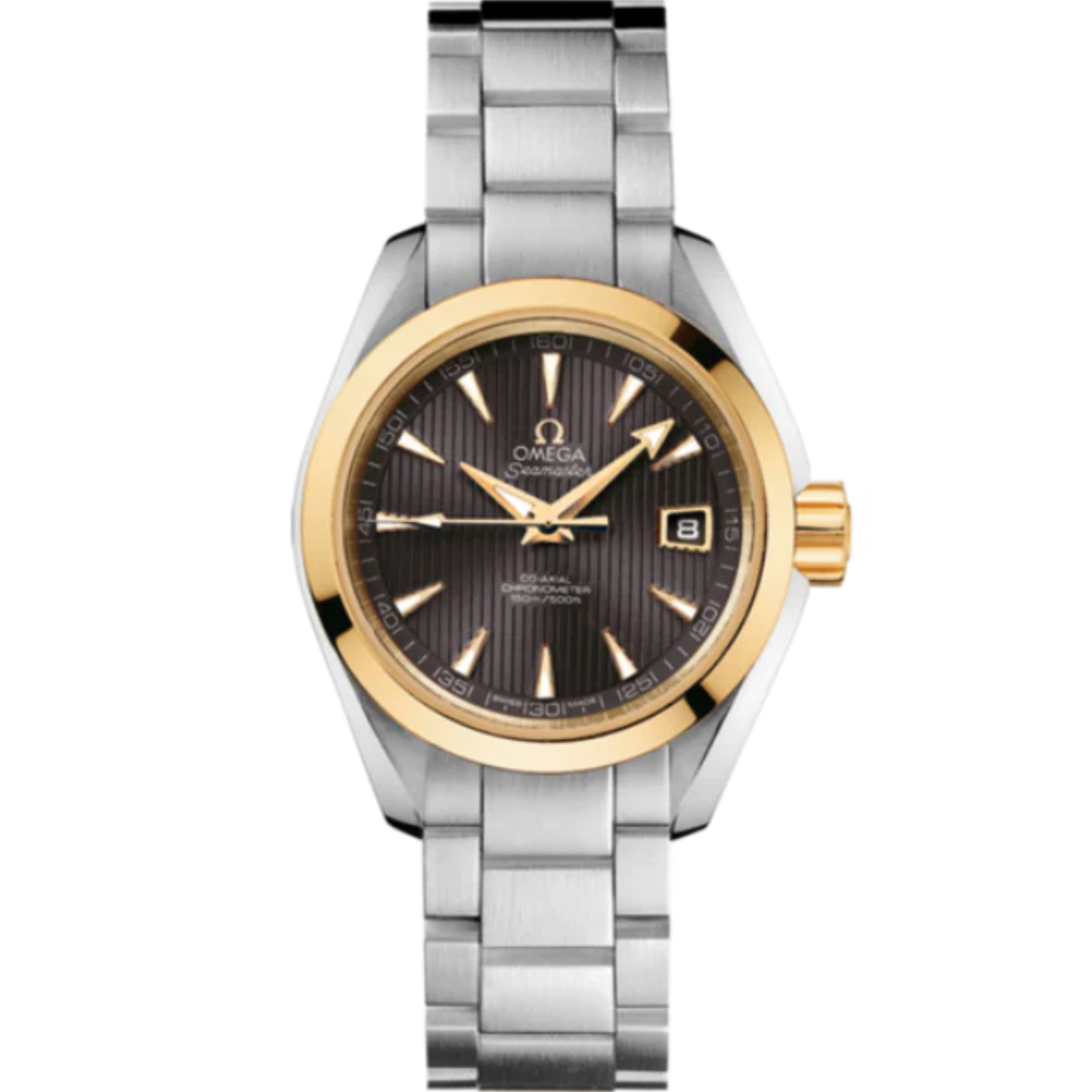 SEAMASTER AQUA TERRA 150M 30 MM STAINLESS STEEL - YELLOW GOLD WITH GREY DIAL