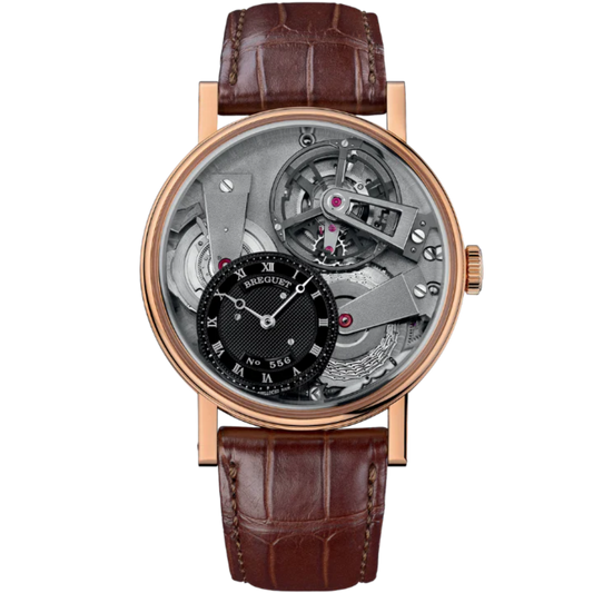 TRADITION 7047 41 MM 18K ROSE GOLD WITH BLACK DIAL