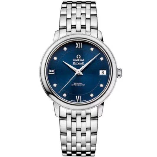 DE VILLE PRESTIGE 33 MM STAINLESS STEEL WITH BLUE DIAL