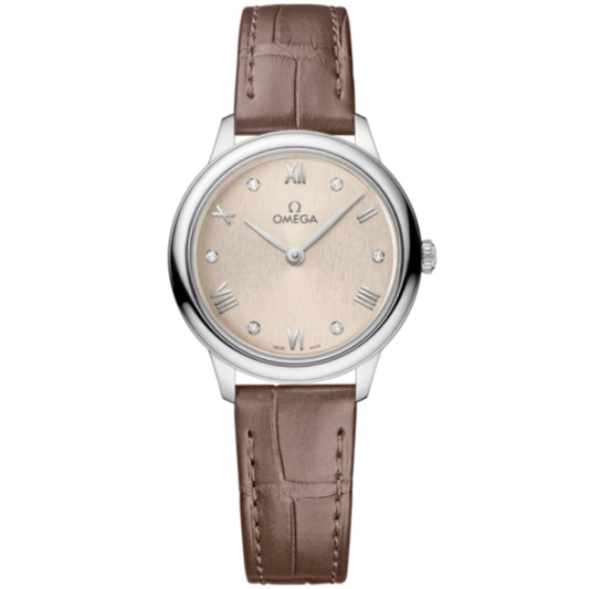 DE VILLE PRESTIGE 27 MM STAINLESS STEEL WITH LINEN DIAL