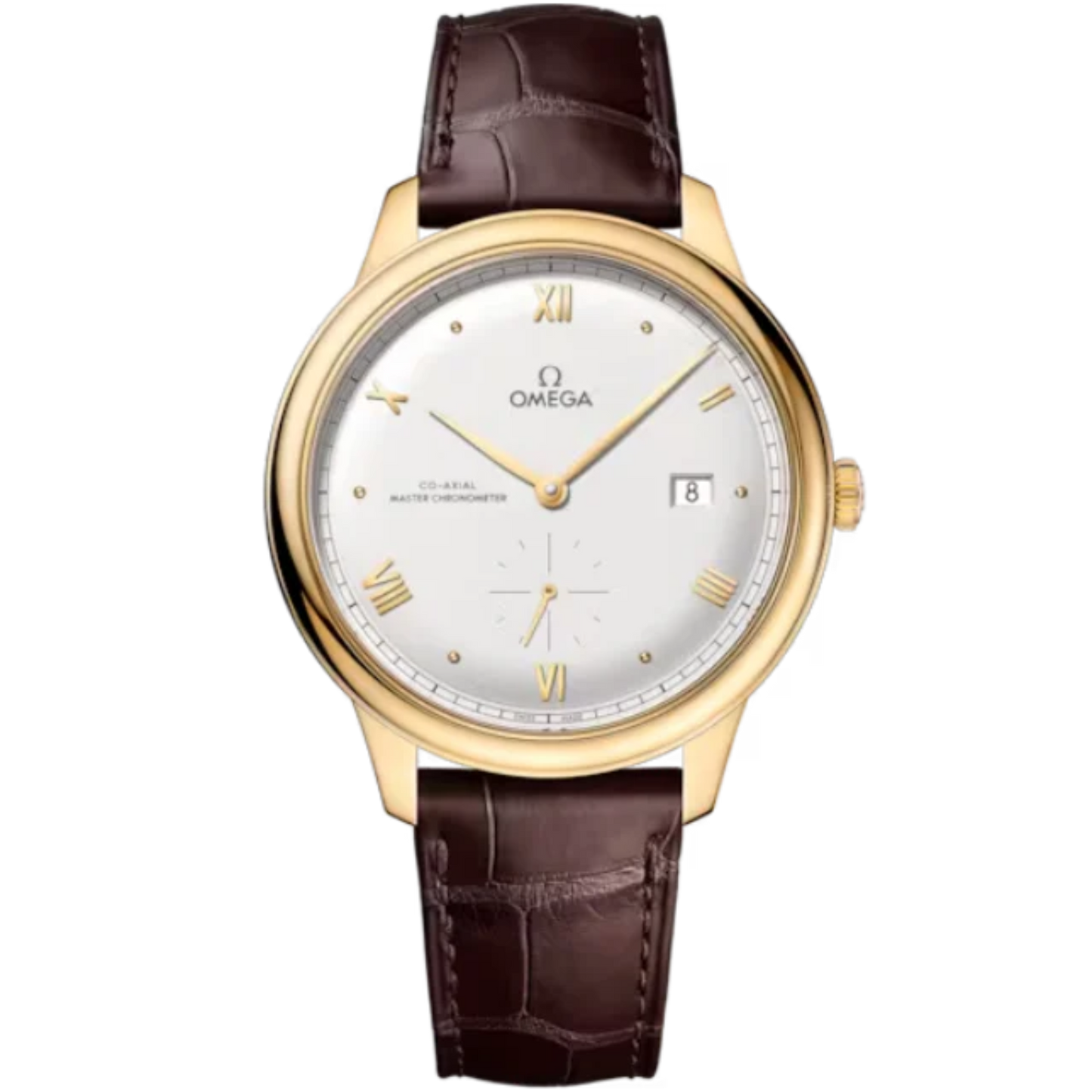 DE VILLE PRESTIGE 41 MM YELLOW GOLD WITH SILVER DIAL