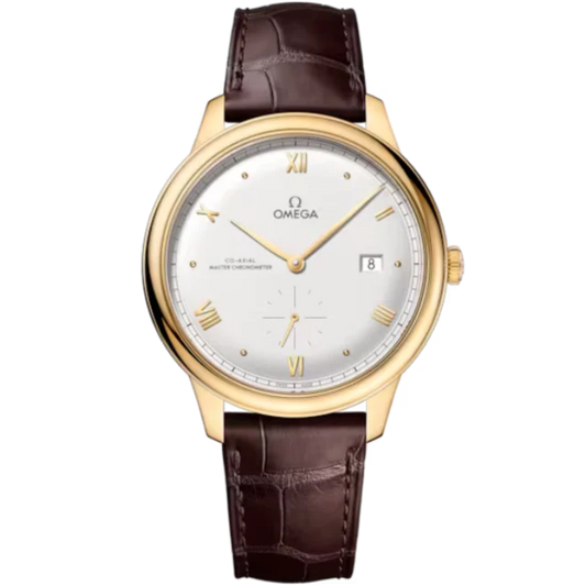 DE VILLE PRESTIGE 41 MM YELLOW GOLD WITH SILVER DIAL