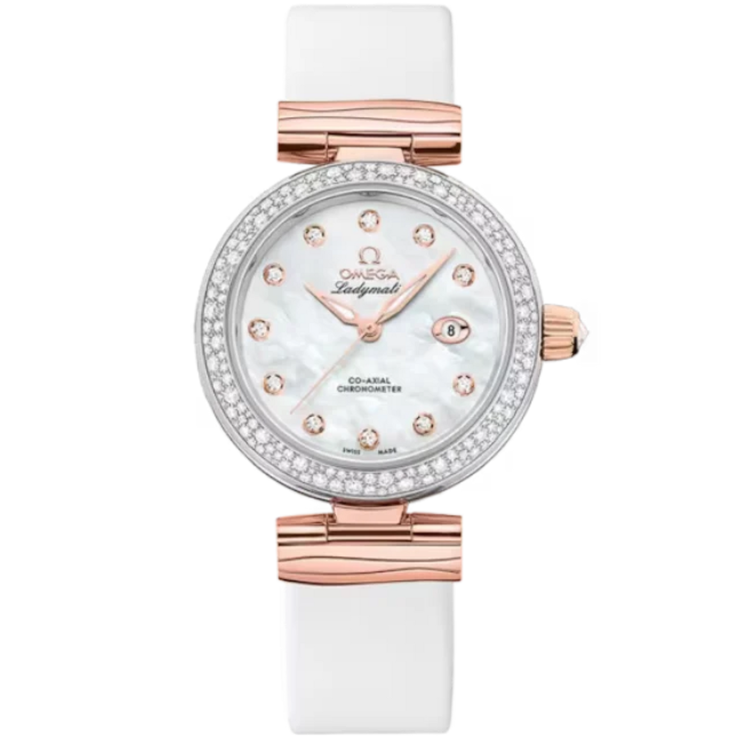 DE VILLE LADYMATIC 34 MM STAINLESS STEEL - SEDNA™ GOLD WITH MOTHER OF PEARL DIAL