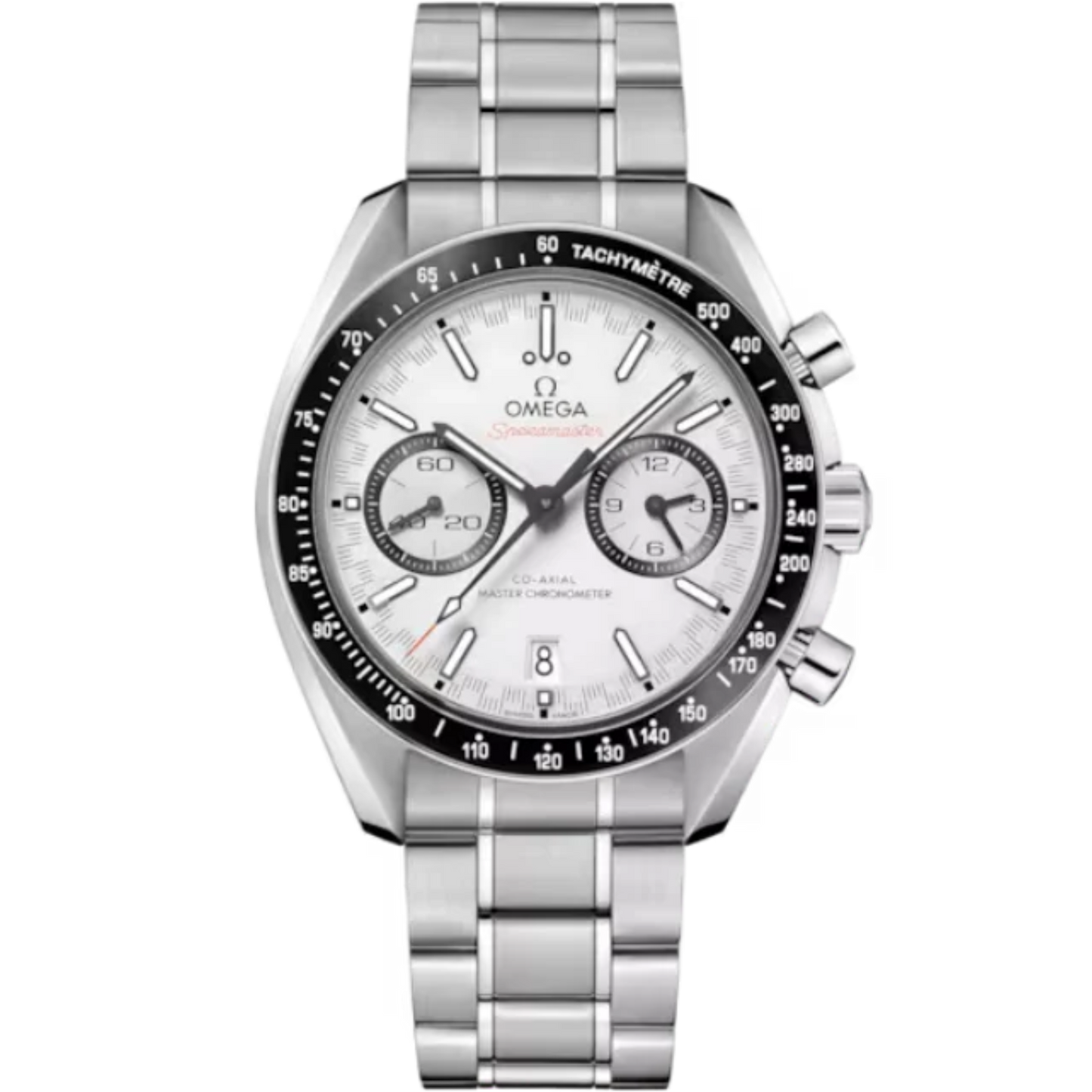 SPEEDMASTER RACING 44 MM STAINLESS STEEL WITH WHITE DIAL
