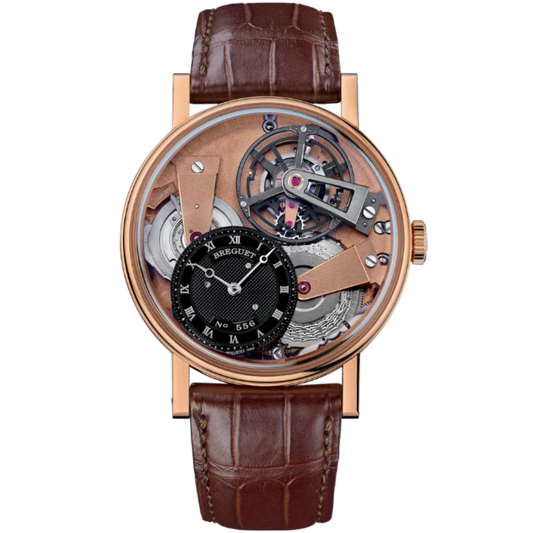 TRADITION 7047 41 MM 18K ROSE GOLD WITH BLACK DIAL
