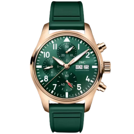 PILOT'S WATCH CHRONOGRAPH 41 MM GOLD  WITH GREEN DIAL