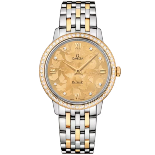 DE VILLE PRESTIGE BUTTERFLY 33 MM STAINLESS STEEL - YELLOW GOLD WITH YELLOW DIAL