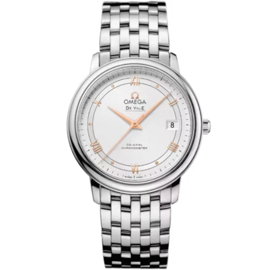 DE VILLE PRESTIGE 37 MM STAINLESS STEEL  WITH SILVER DIAL