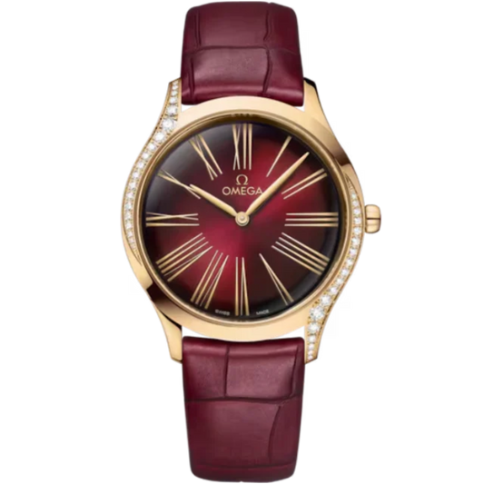 DE VILLE TRÉSOR 36 MM MOONSHINE™ GOLD WITH RED DIAL