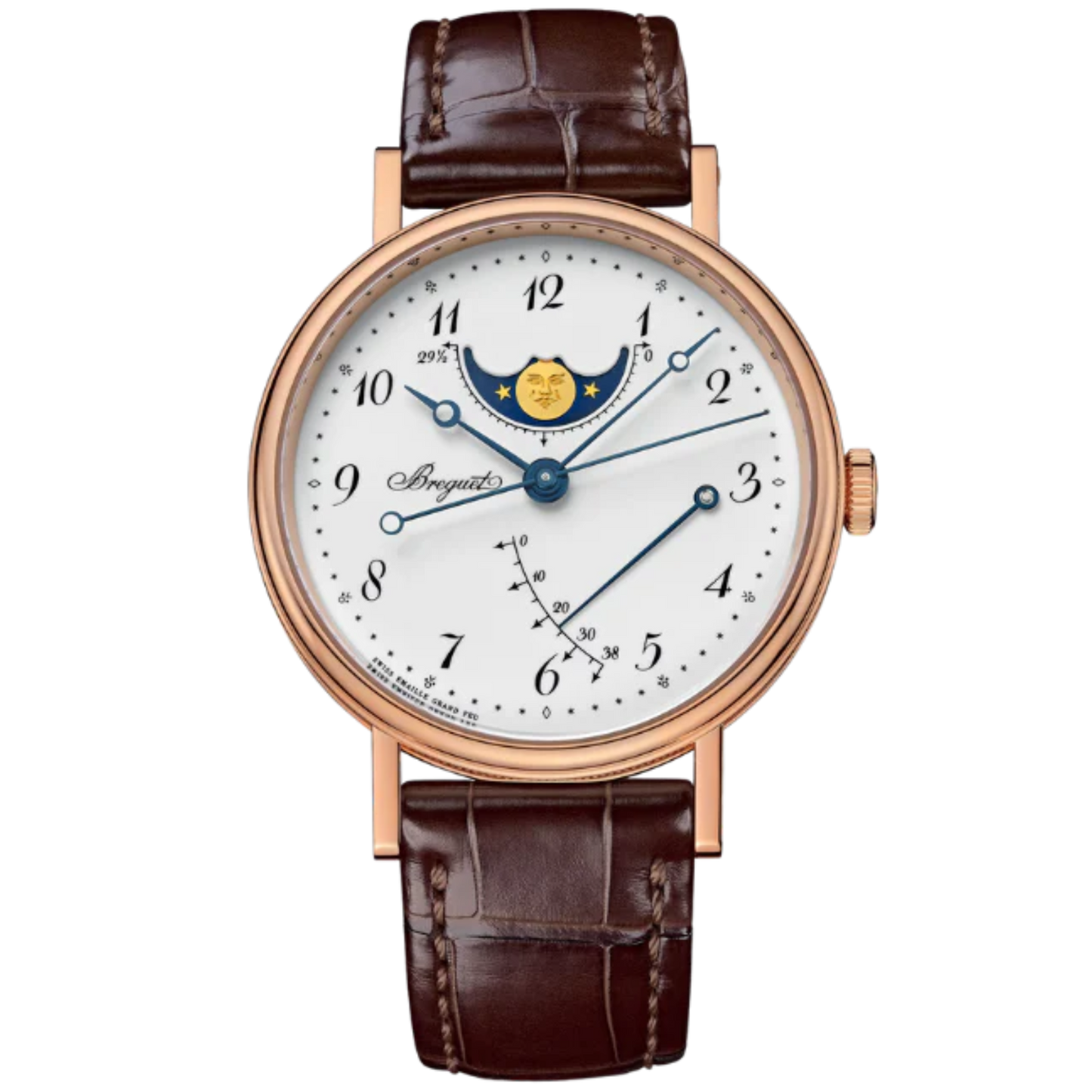 CLASSIQUE 8787 36 MM 18K ROSE GOLD WITH WHITE "GRAND FEU" ENAMEL DIAL
