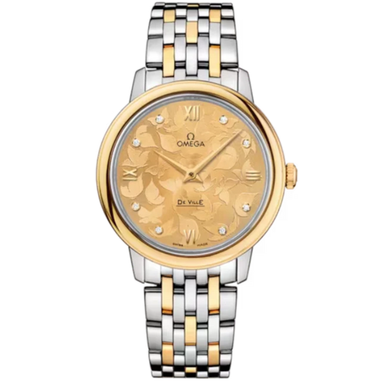 DE VILLE PRESTIGE BUTTERFLY 33 MM STAINLESS STEEL - YELLOW GOLD WITH YELLOW DIAL