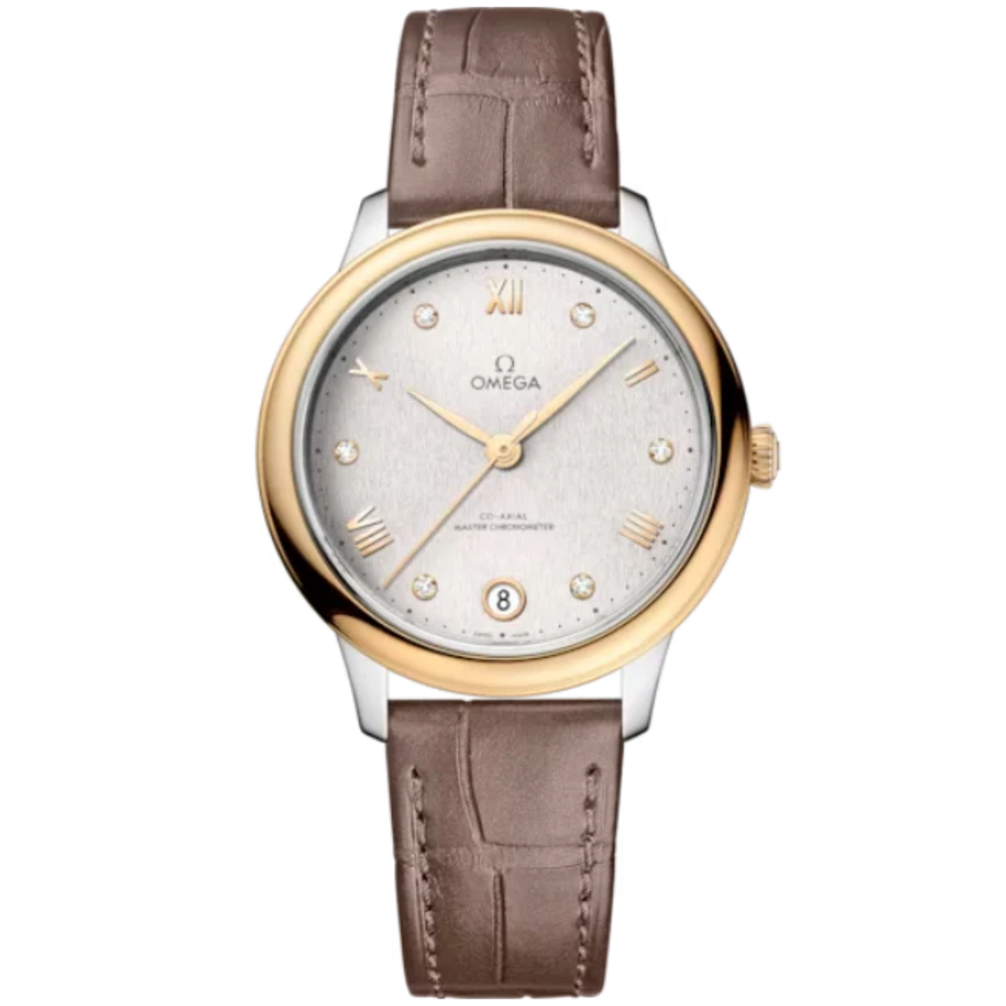 DE VILLE PRESTIGE 34 MM STAINLESS STEEL - YELLOW GOLD WITH SILVER DIAL
