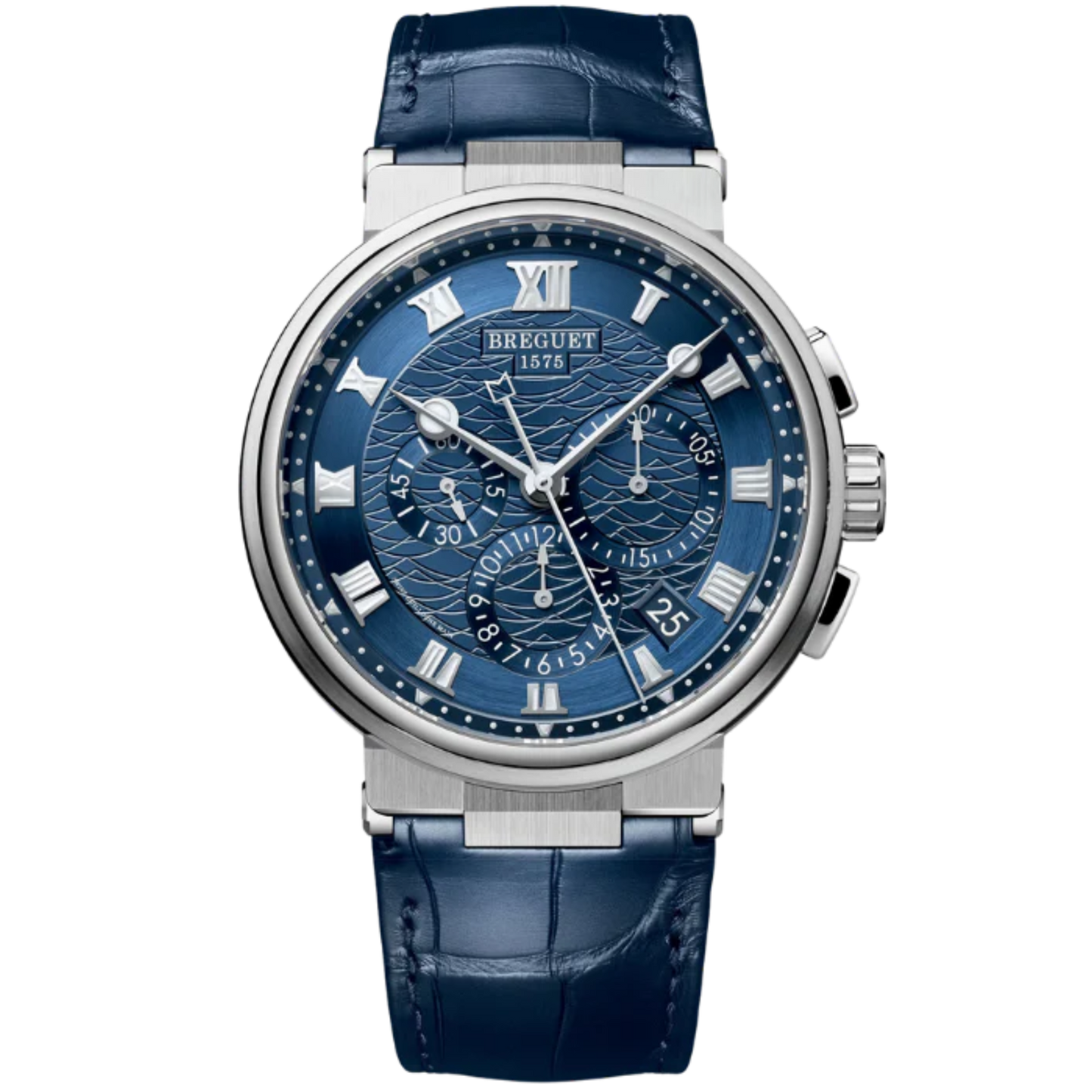 MARINE CHRONOGRAPHE 5527 42 WHITE GOLD WITH BLUE DIAL