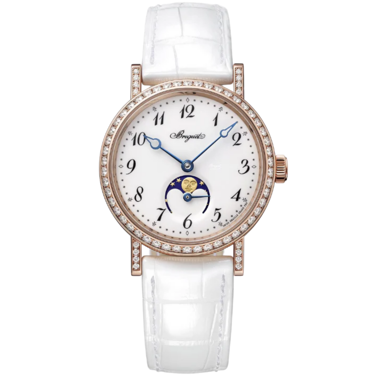 CLASSIQUE DAME 9088 30 MM ROSE GOLD WITH WHITE "GRAND FEU" ENAMEL DIAL