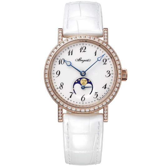 CLASSIQUE DAME 9088 30 MM ROSE GOLD WITH WHITE "GRAND FEU" ENAMEL DIAL