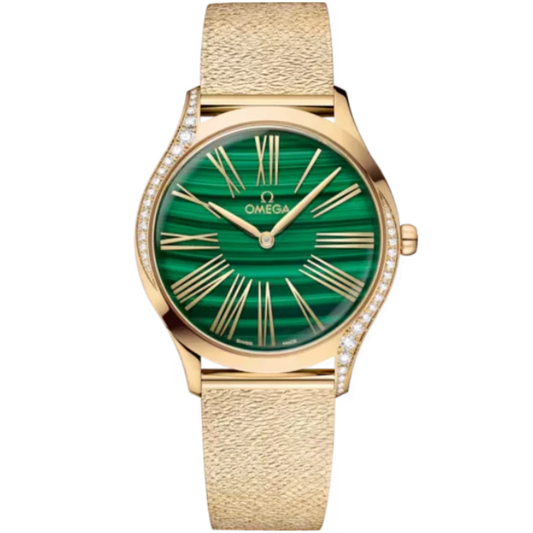 DE VILLE TRÉSOR 36 MM MOONSHINE™ GOLD WITH GREEN DIAL