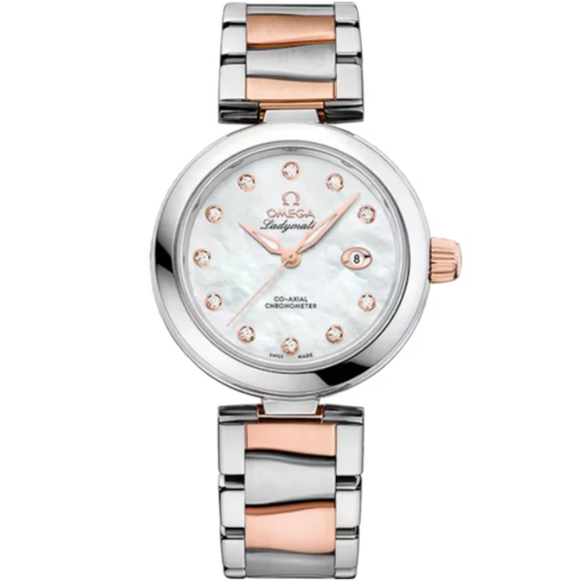DE VILLE LADYMATIC 34 MM STAINLESS STEEL - SEDNA™ GOLD WITH MOTHER OF PEARL DIAL