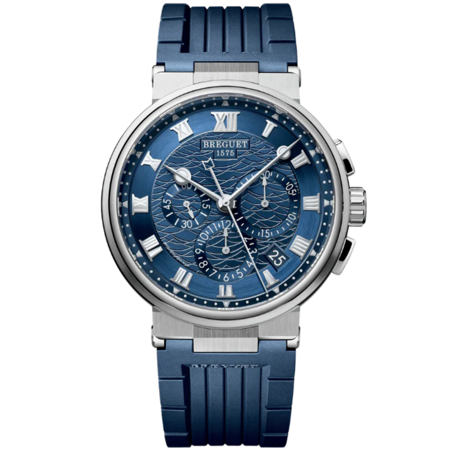 MARINE CHRONOGRAPHE 5527 42 WHITE GOLD WITH BLUE DIAL