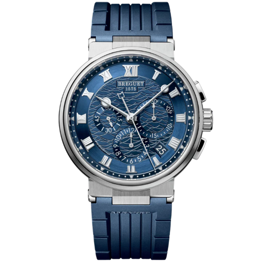 MARINE CHRONOGRAPHE 5527 42 WHITE GOLD WITH BLUE DIAL