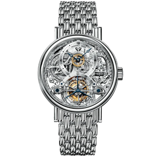 CLASSIQUE COMPLICATIONS 3355 35 MM PLATINUM WITH SILVER OPEN WORKED DIAL